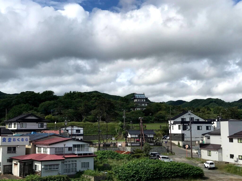 松前城がある景色