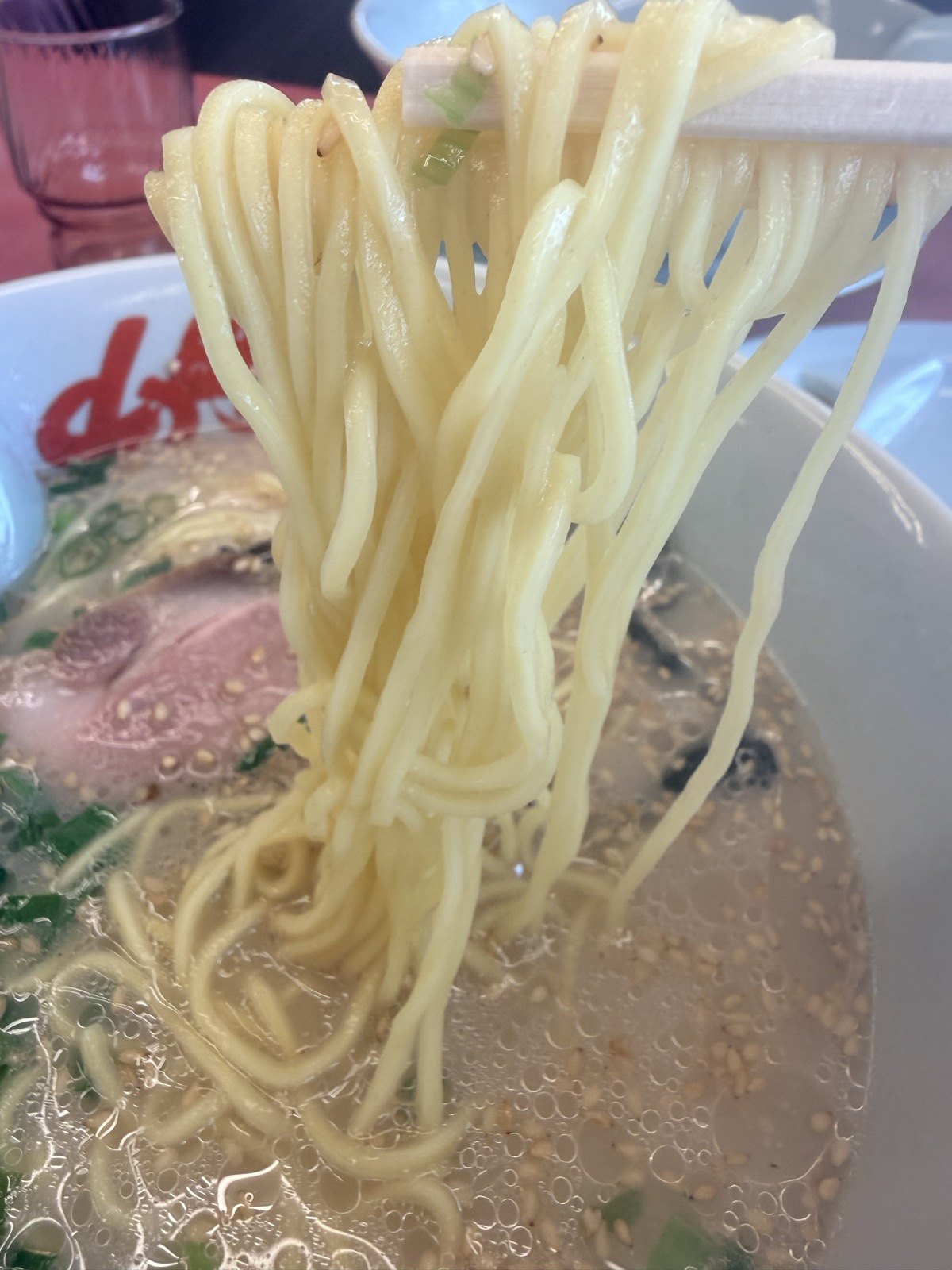 朝ラーメンの細麺