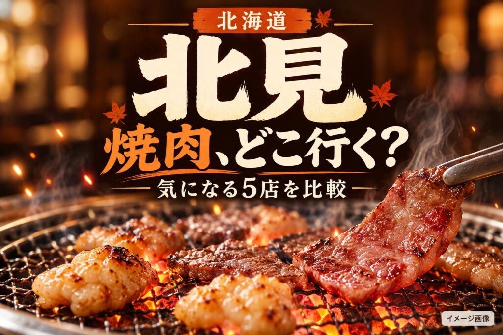 北海道・北見の焼肉店5店比較を案内するアイキャッチのイメージ画像